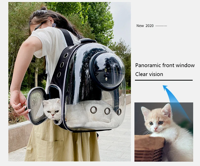 Pet Cat Carrying Bag Space Pet Backpacks Breathable Portable Transparent Backpack Puppy Dog Transport Carrier Space Capsule Bags
