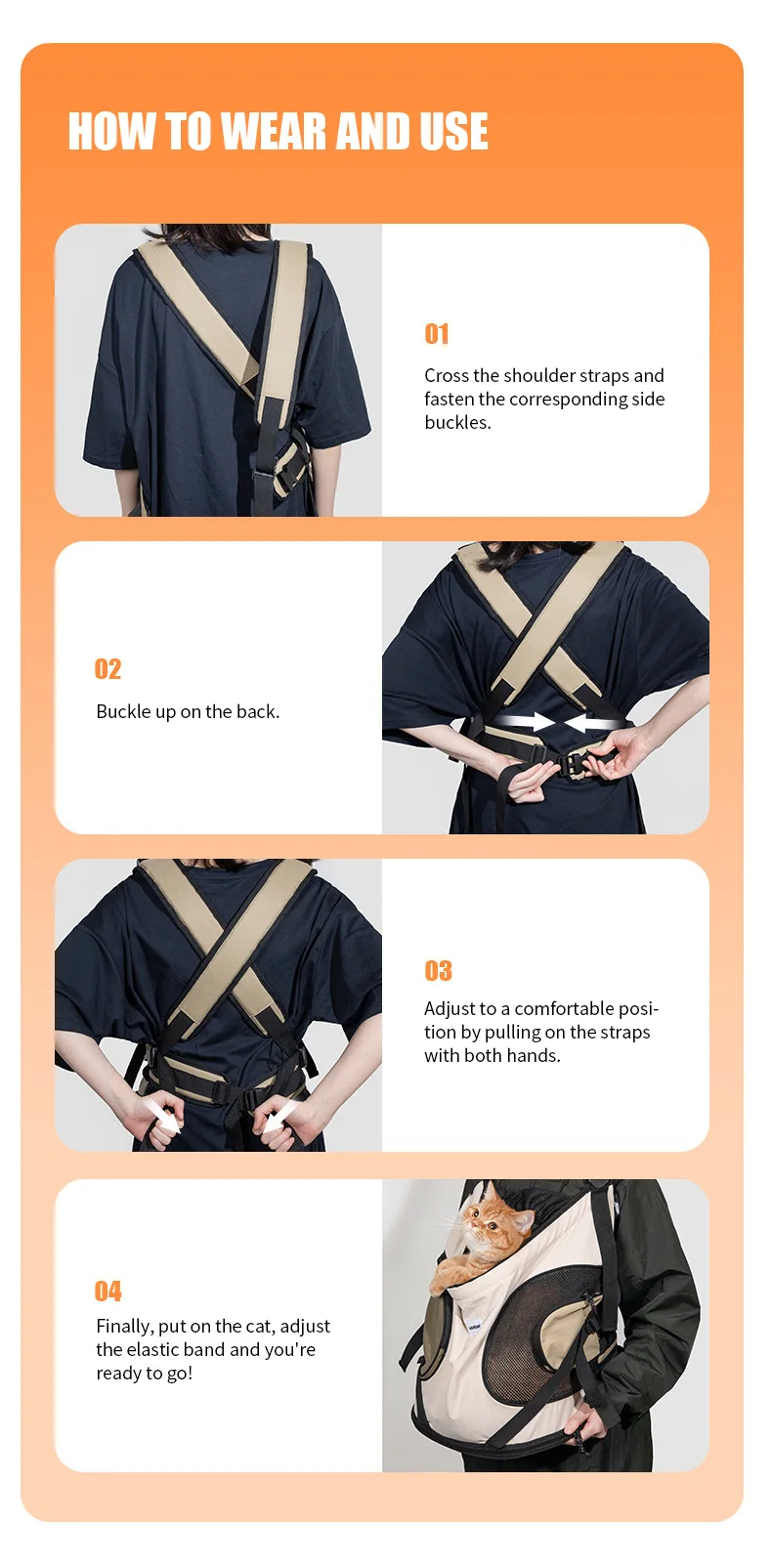 Pet Chest Backpack Front Carrying Tote Backpack Dogs and Cats Breathable Portable Outdoor Bag Shoulder Cat Bag Pet Chest Backpack Front Carrying Tote Backpack Dogs and Cats Breathable Portable Outdoor Bag Shoulder Cat Bag