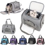 Cat Bags Portable Dog Carrier Bag Mesh Breathable Foldable Cats Carrier Bag Travel Breathable Transport Handbag Pet Travel Bags
