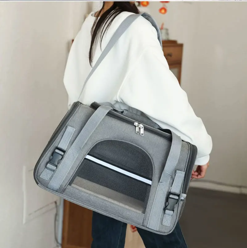 Cat Bags Portable Dog Carrier Bag Mesh Breathable Foldable Cats Carrier Bag Travel Breathable Transport Handbag Pet Travel Bags Cat Bags Portable Dog Carrier Bag Mesh Breathable Foldable Cats Carrier Bag Travel Breathable Transport Handbag Pet Travel Bags