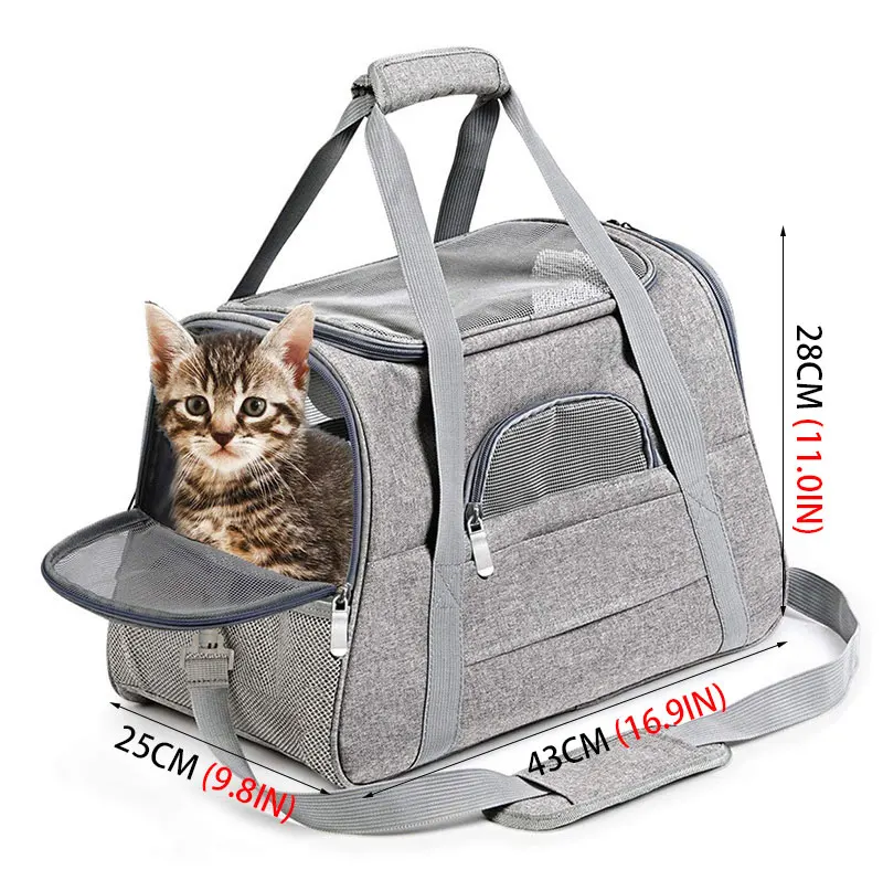 Cat Bags Portable Dog Carrier Bag Mesh Breathable Foldable Cats Carrier Bag Travel Breathable Transport Handbag Pet Travel Bags Cat Bags Portable Dog Carrier Bag Mesh Breathable Foldable Cats Carrier Bag Travel Breathable Transport Handbag Pet Travel Bags