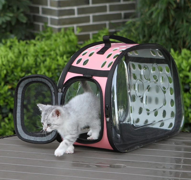 Transparent Foldable Outdoor Pet Travel Carrier Bag Handbag Puppy & Kitten Capsule Transparent Portable Shoulder Strap Bag Transparent Foldable Outdoor Pet Travel Carrier Bag Handbag Puppy & Kitten Capsule Transparent Portable Shoulder Strap Bag