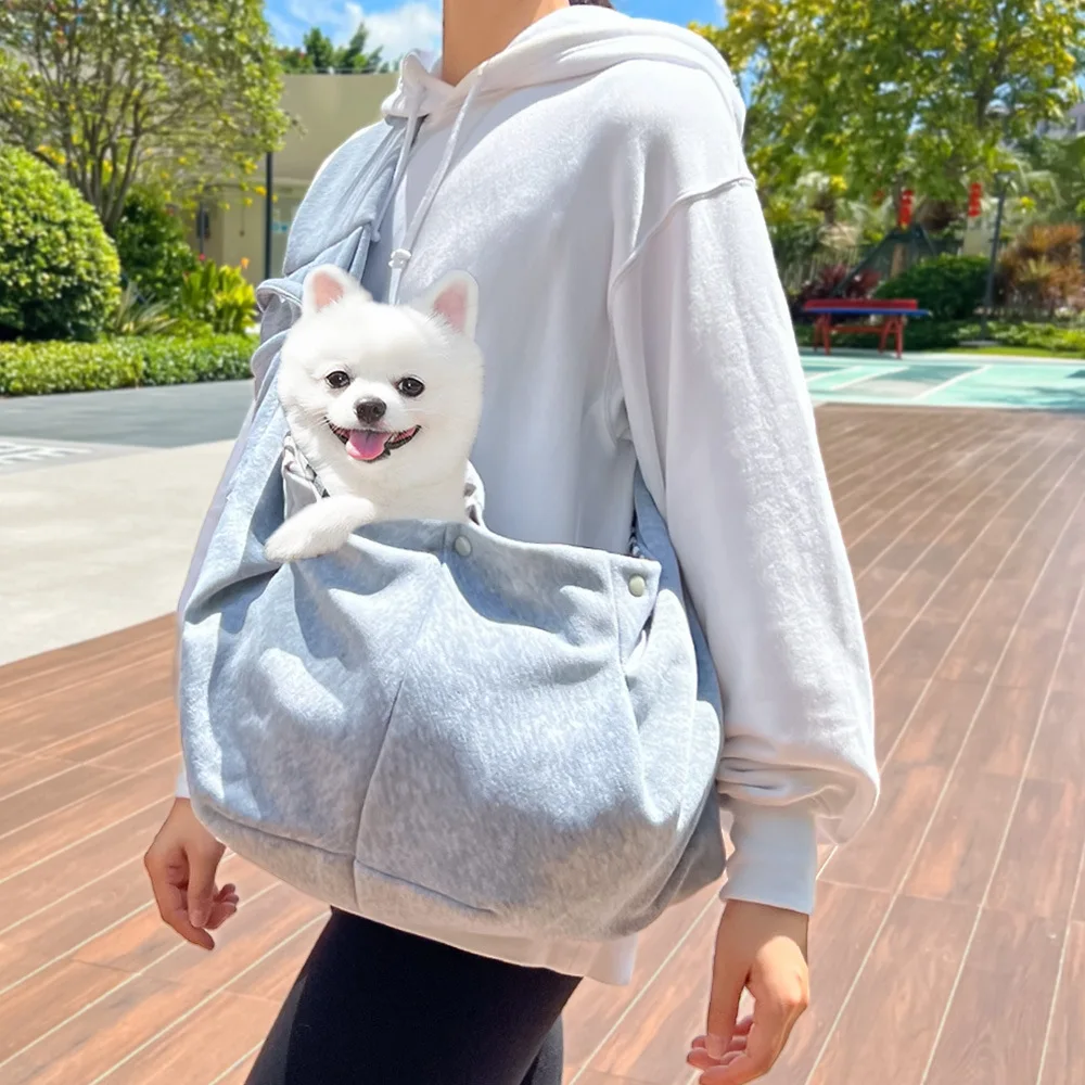 Pet Ortable Shoulder Bag with Pocket Fits Within 7.5kg Dog Cat Sling Carrier for Outdoor Travel Hiking Pet Carrying Supplies