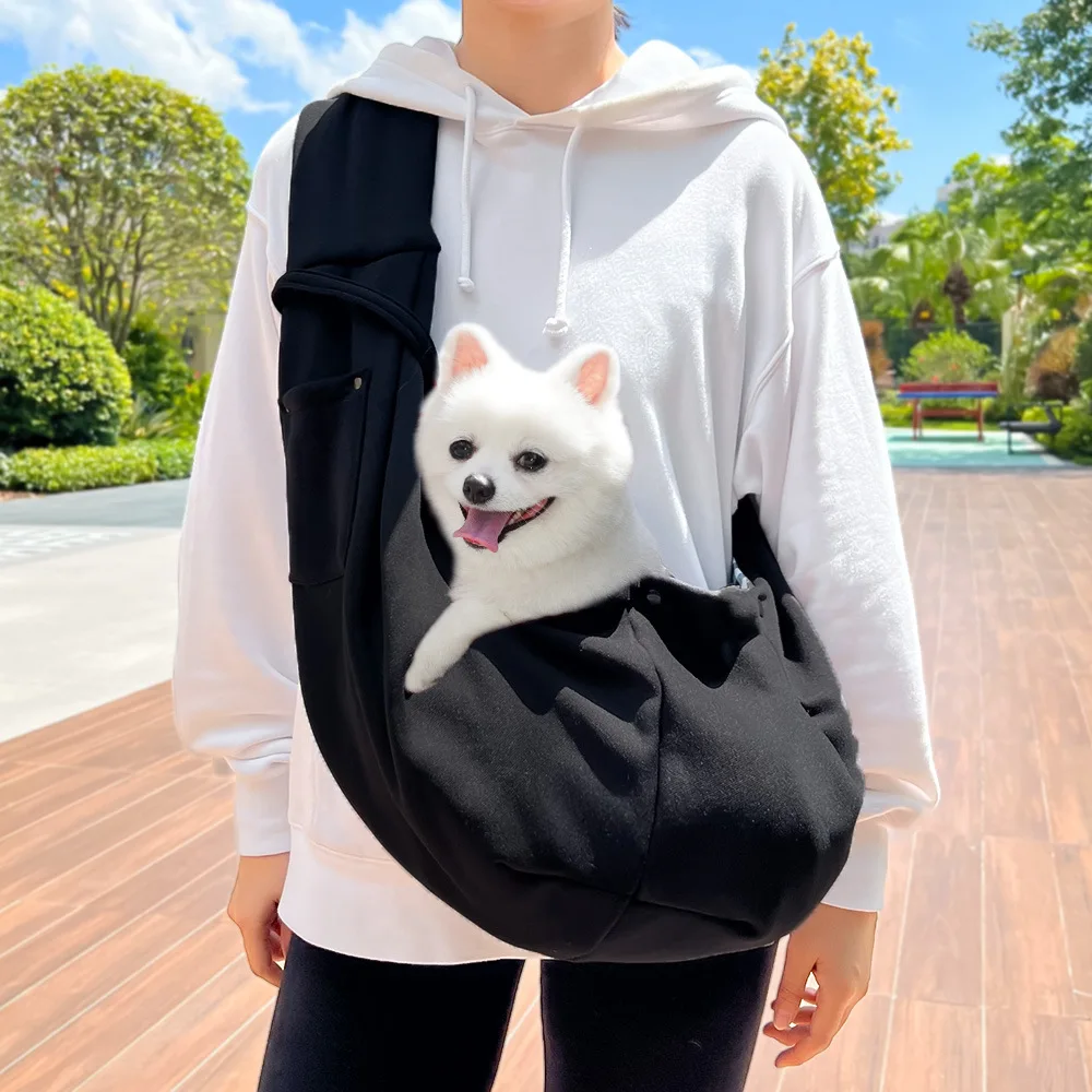 Pet Ortable Shoulder Bag with Pocket Fits Within 7.5kg Dog Cat Sling Carrier for Outdoor Travel Hiking Pet Carrying Supplies