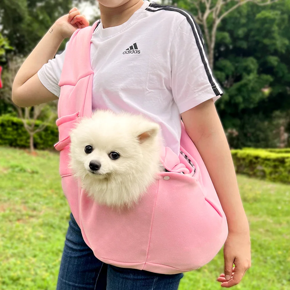 Pet Ortable Shoulder Bag with Pocket Fits Within 7.5kg Dog Cat Sling Carrier for Outdoor Travel Hiking Pet Carrying Supplies