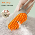 Cat Dog Pet Spray Massage Brush One Button Steam Spray Folding Rotatable Floating Hair Bath Hair Removal Brush Comb - Image 3