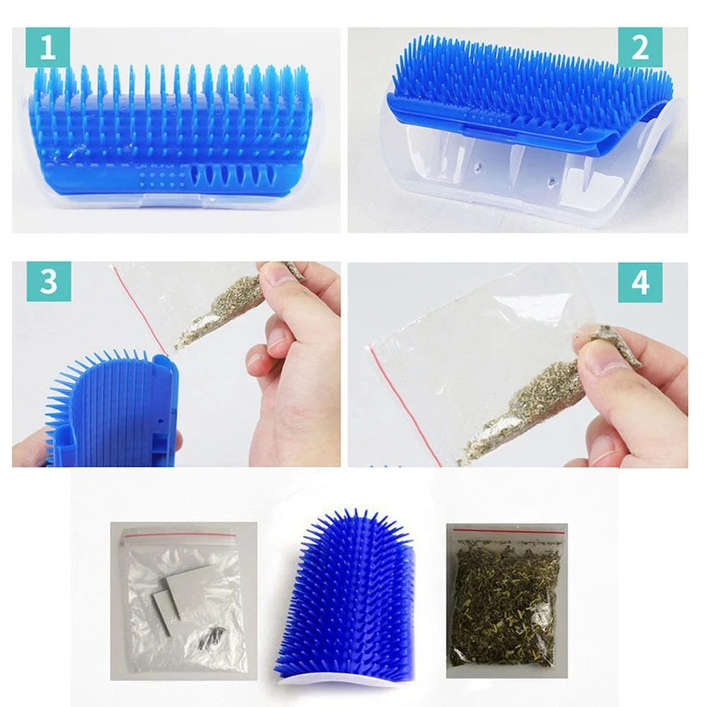 1PC Cat Self Groomer With Catnip Cats Wall Corner Massage Comb Brush Rubs The Face With A Tickling Soft Comb Pet Grooming Supply 1PC Cat Self Groomer With Catnip Cats Wall Corner Massage Comb Brush Rubs The Face With A Tickling Soft Comb Pet Grooming Supply