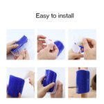 1PC Cat Self Groomer With Catnip Cats Wall Corner Massage Comb Brush Rubs The Face With A Tickling Soft Comb Pet Grooming Supply - Image 5