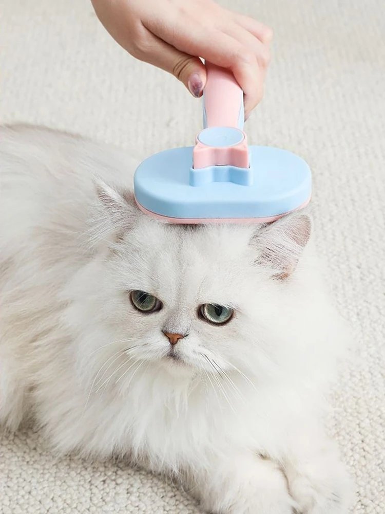 Cat brush for dogs to float hair accessories Blue cat short Muppet cleaning hair removal comb cat supplies