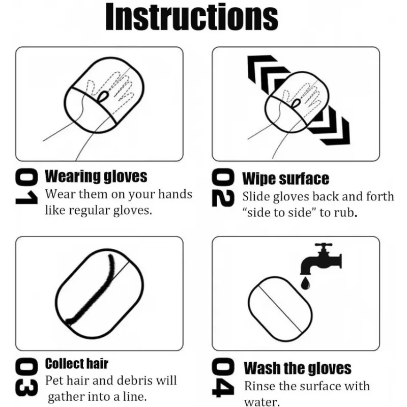 Pet Hair Remover Portable Washable Clothes Hair Dehairing Gloves Pet Cleaning Products Pet Accessories Pet Hair Remover Portable Washable Clothes Hair Dehairing Gloves Pet Cleaning Products Pet Accessories