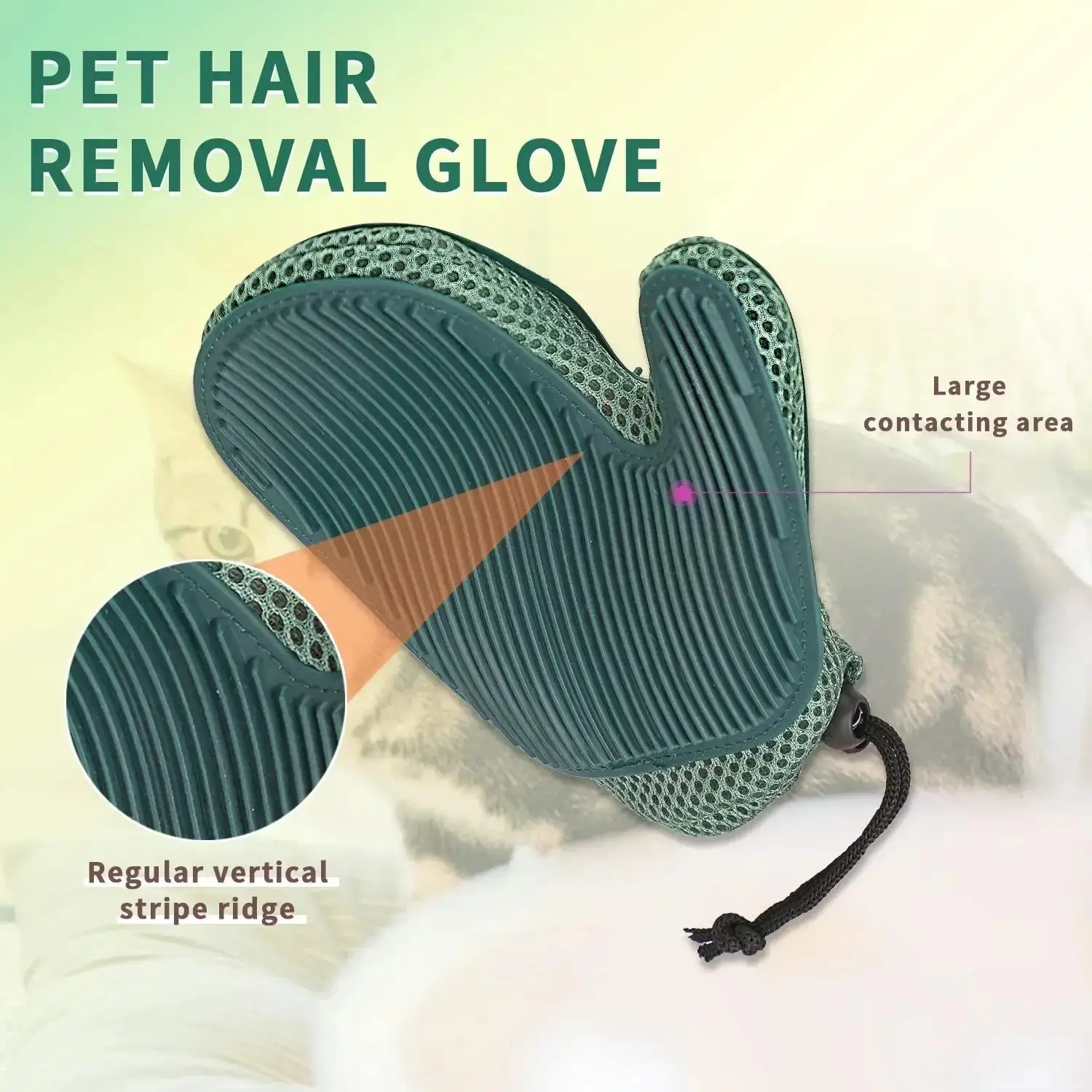 1pc 2 In 1 Cat Hair Glove & Pet Fur Remover Glove, Dog Grooming Glove Brush For Shedding, Pet Hair Remover Mitt For Cleaner 1pc 2 In 1 Cat Hair Glove & Pet Fur Remover Glove, Dog Grooming Glove Brush For Shedding, Pet Hair Remover Mitt For Cleaner