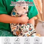 Cat Restraint Wrap Self-Adherent Cat Swaddle Burrito Wrap Anti-Bite Anti-Escape Cat Grooming Wrap for Pet Medical Nail Clipping - Image 2