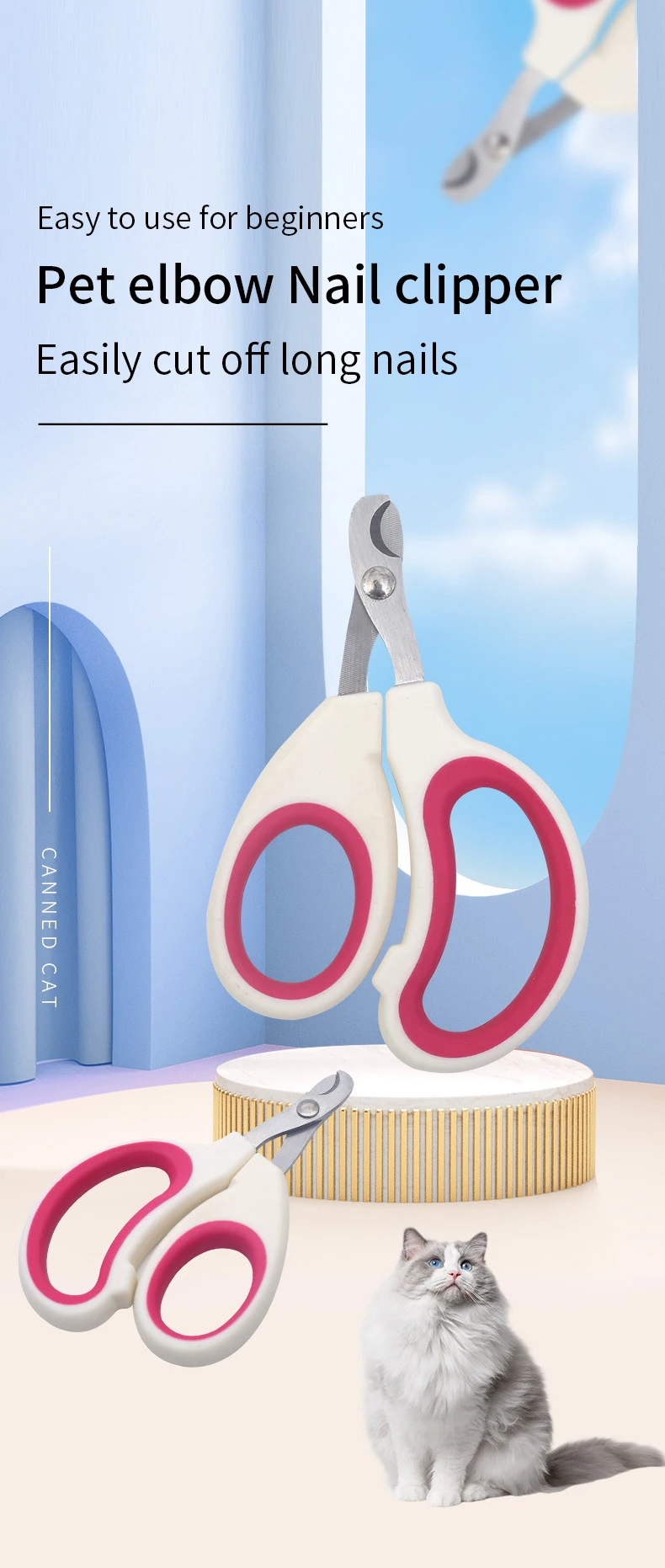 Professional Cat Nail Scissors Pet Dog Nail Clippers Toe Claw Trimmer Pet Grooming Supplies Products for Small Dogs Dog Gadgets