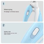 Pet nail clippers Dog Cat Nail Trimmer Labor-Saving Nail Clipper Convenient LED electric nail grinder dog grooming supplies - Image 2