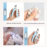 Pet nail clippers Dog Cat Nail Trimmer Labor-Saving Nail Clipper Convenient LED electric nail grinder dog grooming supplies - Image 3