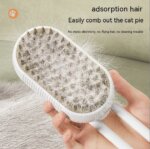 New Pet Spray Comb for Cats and Dogs Pet Electric Spray Hair Removal Comb One Key Spray Anti-Flying Massage Brush, Clean Massage - Image 2