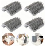 Cat Self Groomer Brush Wall Corner Soft Grooming Scratcher and Brush for Short Long Fur Cats Softer Massage Toy pet products