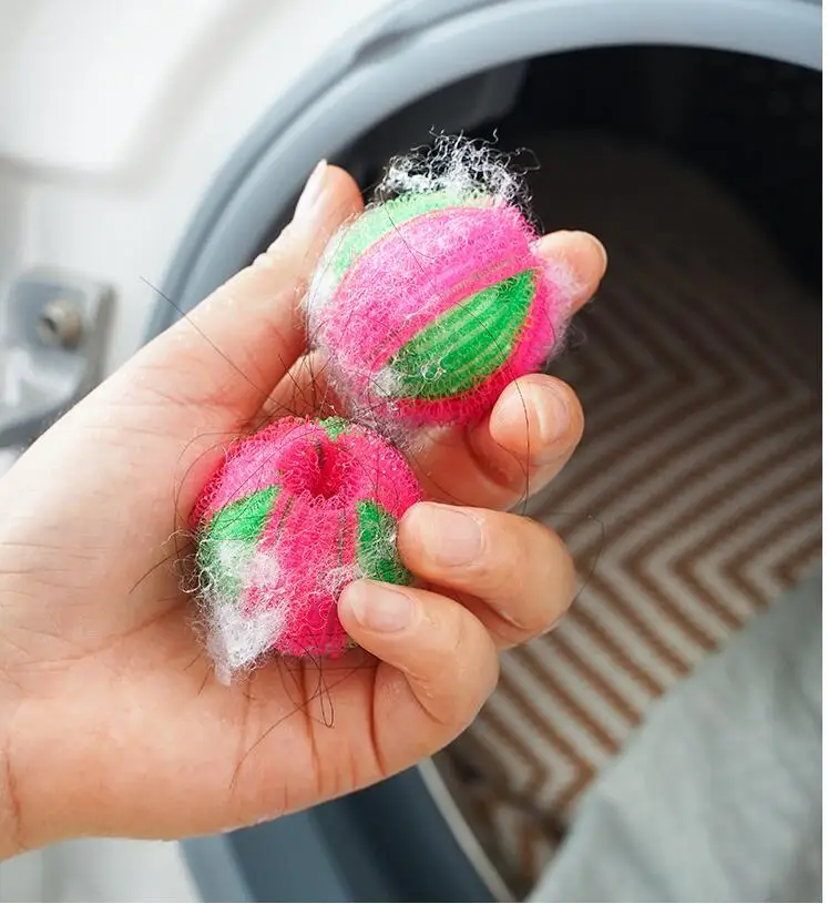 Pet Hair Remover Reusable Ball Wool Sticker Cat Hair Remover Pet Fur Lint Catcher Cleaning Tools Laundry Washing Machine Filter