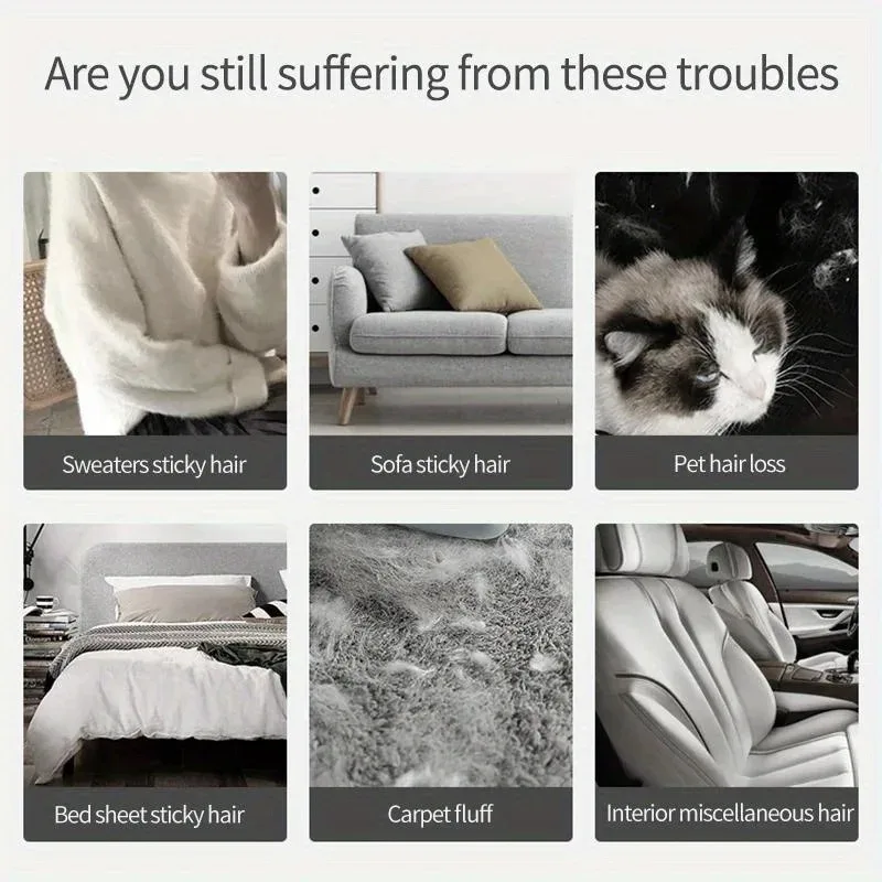 Reusable Pet Cat Hair Fur Roller Brush Reusable Static Dusting Cleaning Brushes Manual Cleaner Tool Magic Clothes Lint Remover