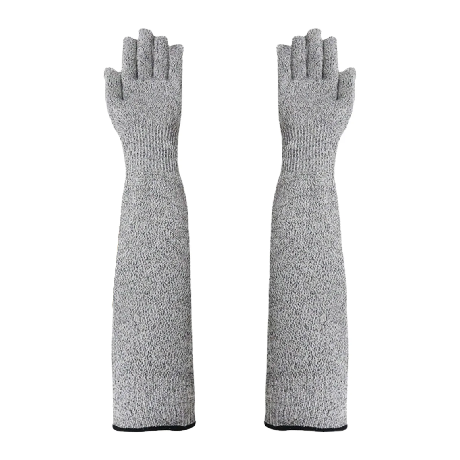 Pet Care Long Gloves 40cm Scratch Proof Arm Sleeves for Cat Dog Nail Trimming Grooming Anti Bite Grey