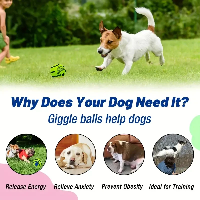 Funny Interactive Giggle Ball - Balls for Dog IQ Training, Pet Interactive Toy, Stimulating Play, Mental Stimulation, and Exerci Funny Interactive Giggle Ball - Balls for Dog IQ Training, Pet Interactive Toy, Stimulating Play, Mental Stimulation, and Exerci