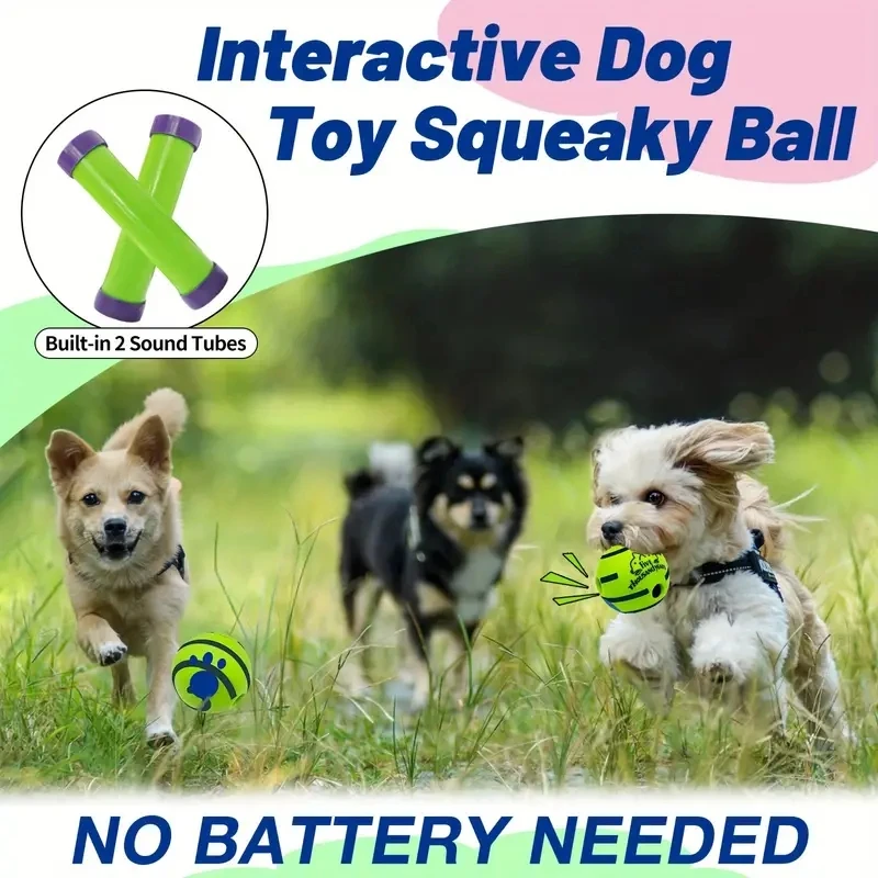 Funny Interactive Giggle Ball - Balls for Dog IQ Training, Pet Interactive Toy, Stimulating Play, Mental Stimulation, and Exerci Funny Interactive Giggle Ball - Balls for Dog IQ Training, Pet Interactive Toy, Stimulating Play, Mental Stimulation, and Exerci